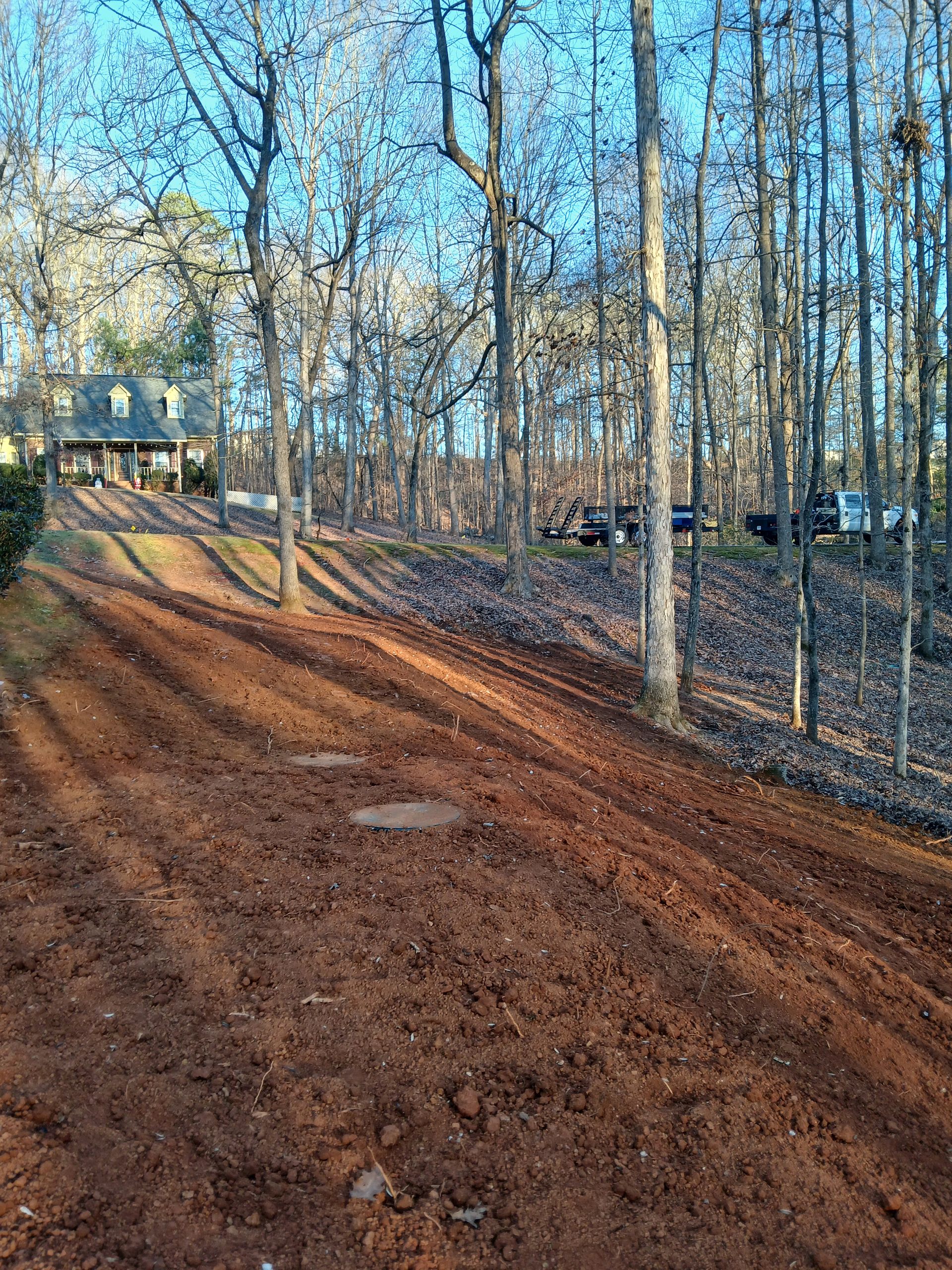Grading and drainage preparation