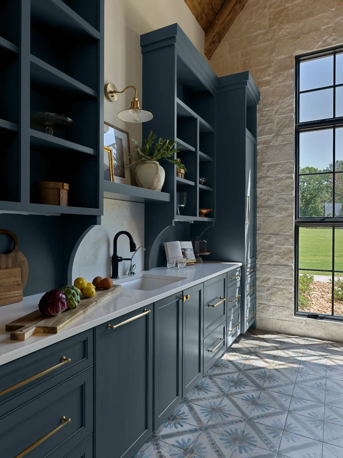 Kitchen with custom cabinetry