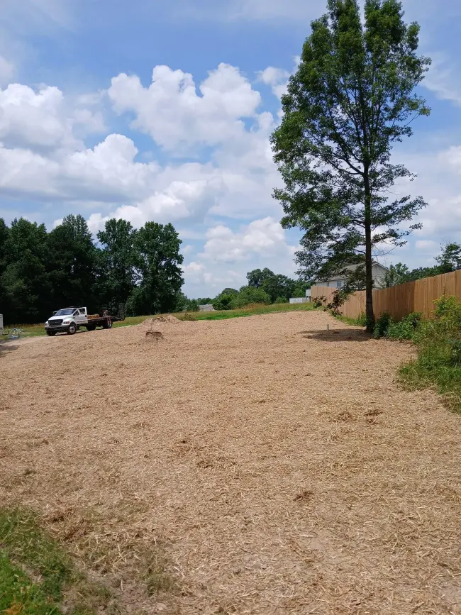 Land grading in progress