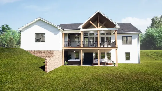 Two Story Exterior Rendering