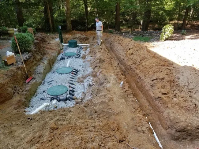 Septic installation site