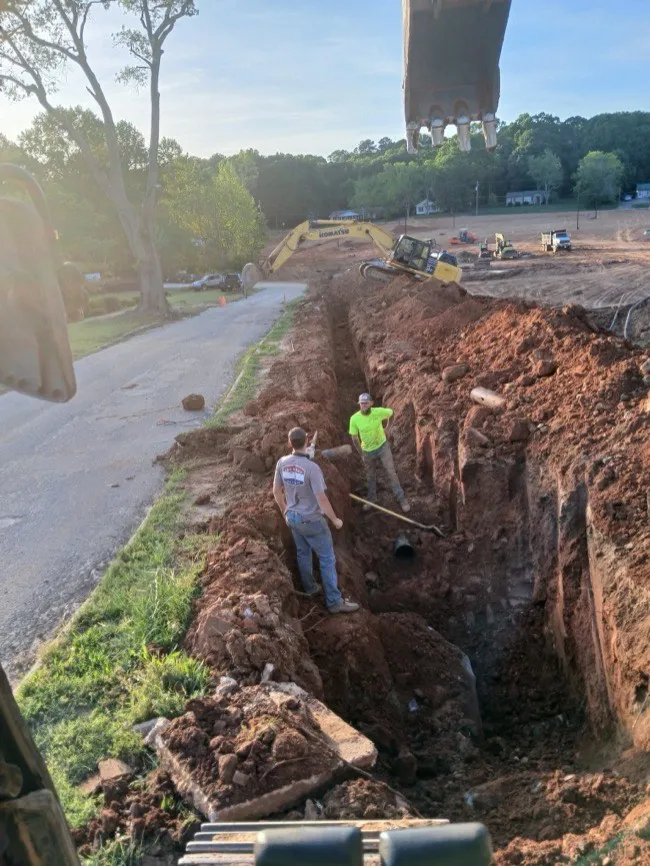 Commercial septic installation