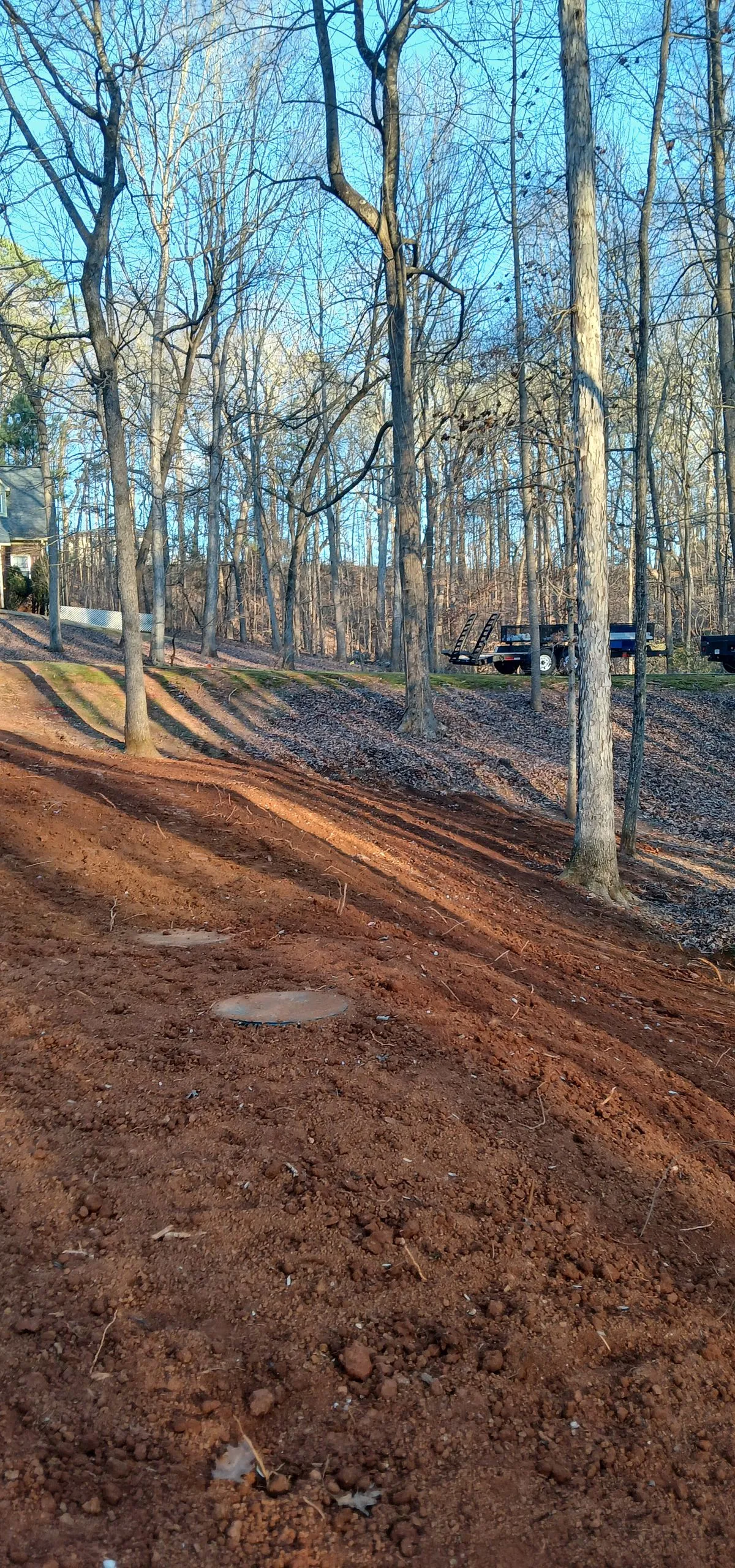 Grading and drainage preparation