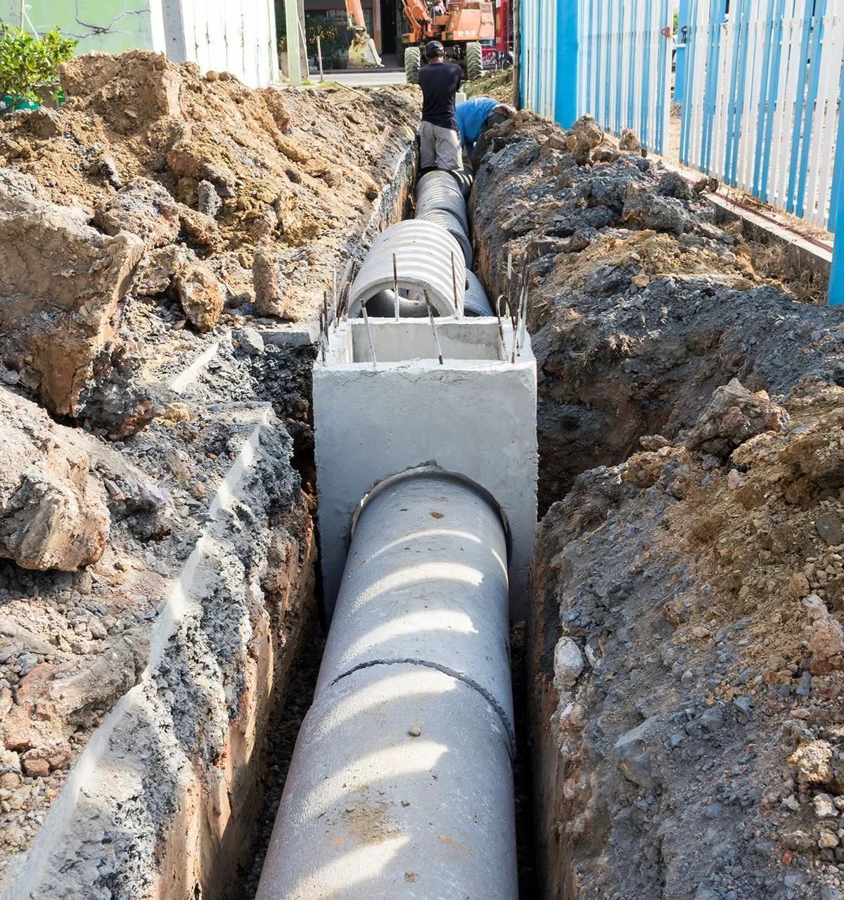 Storm drain installation North Georgia