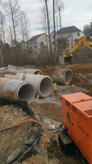 Storm drain installation project