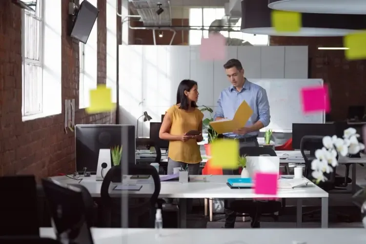 CPA collaborating with a business owner in an office