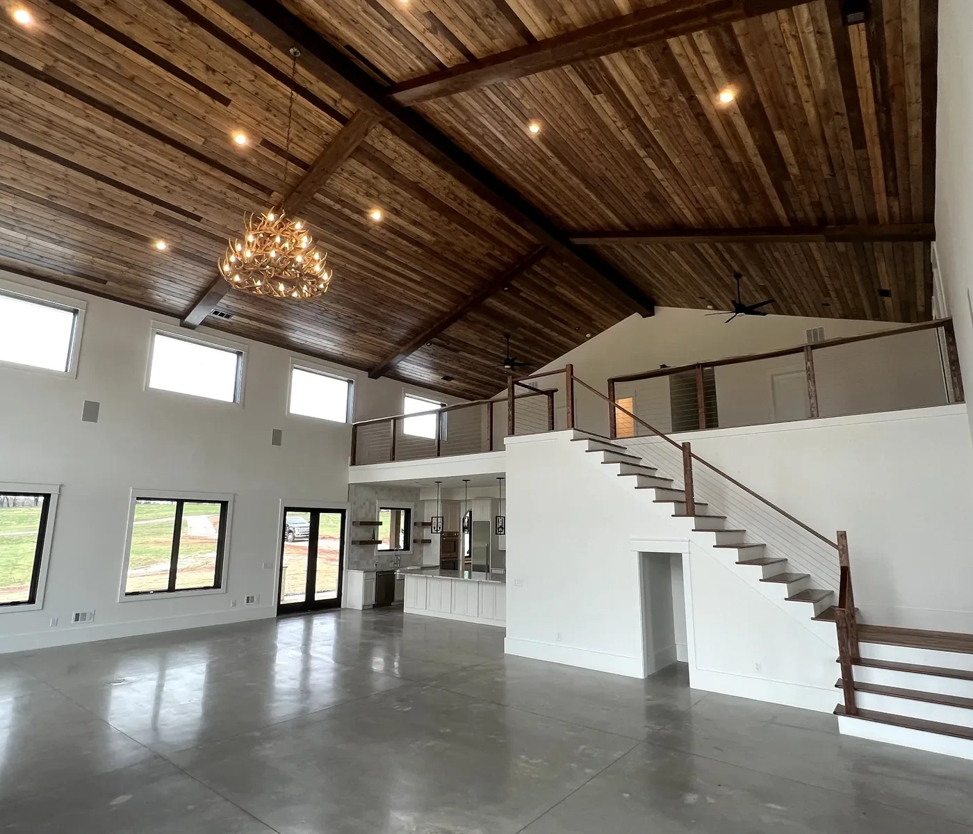 Great room in a Southern Pines custom home near Braselton, GA