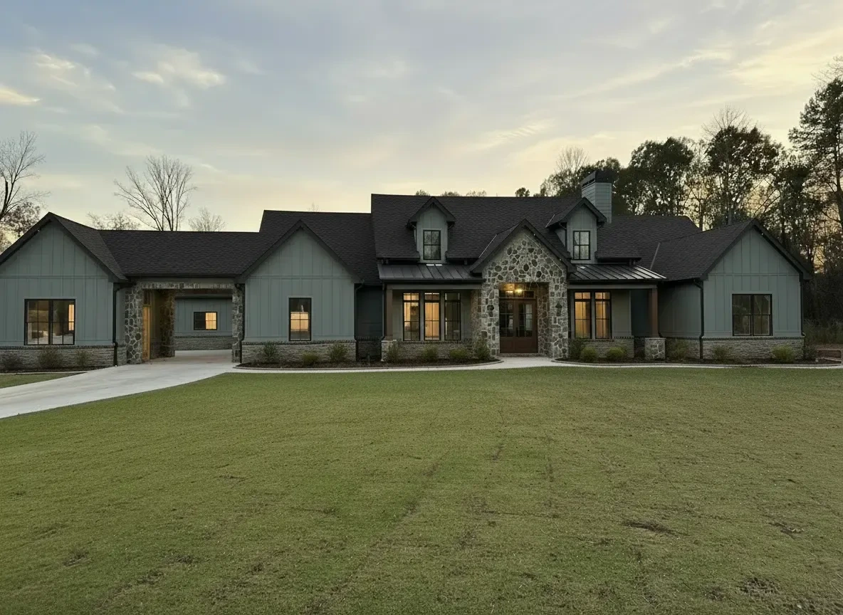 Southern Pines owner reviewing plans on site near Winder, GA