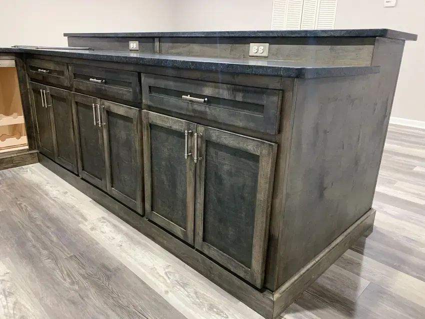 Custom bar cabinetry detail