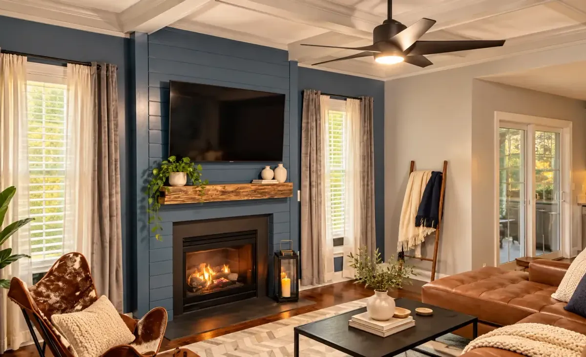 Beams & Coffered Ceilings, digitally styled project