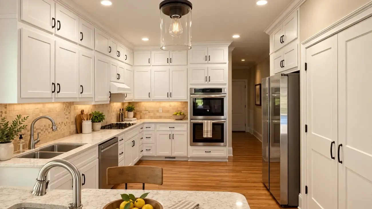 Kitchens & Bathrooms in a beautifully decorated home, project photography, digitally styled