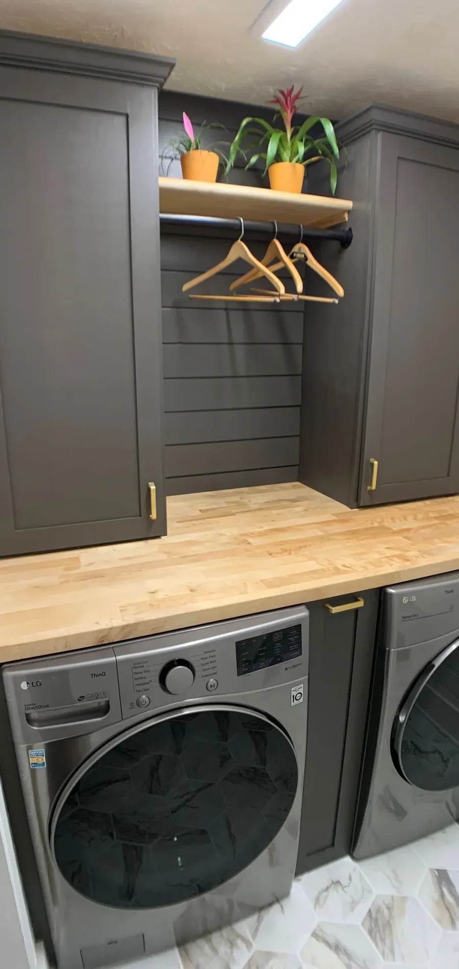 Laundry cabinetry & wood folding counter