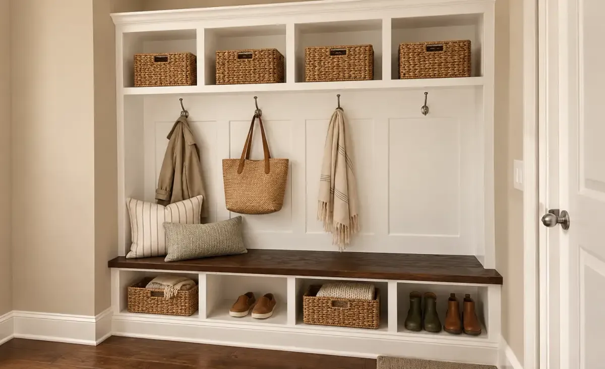 Mudrooms & Entryways, digitally styled project