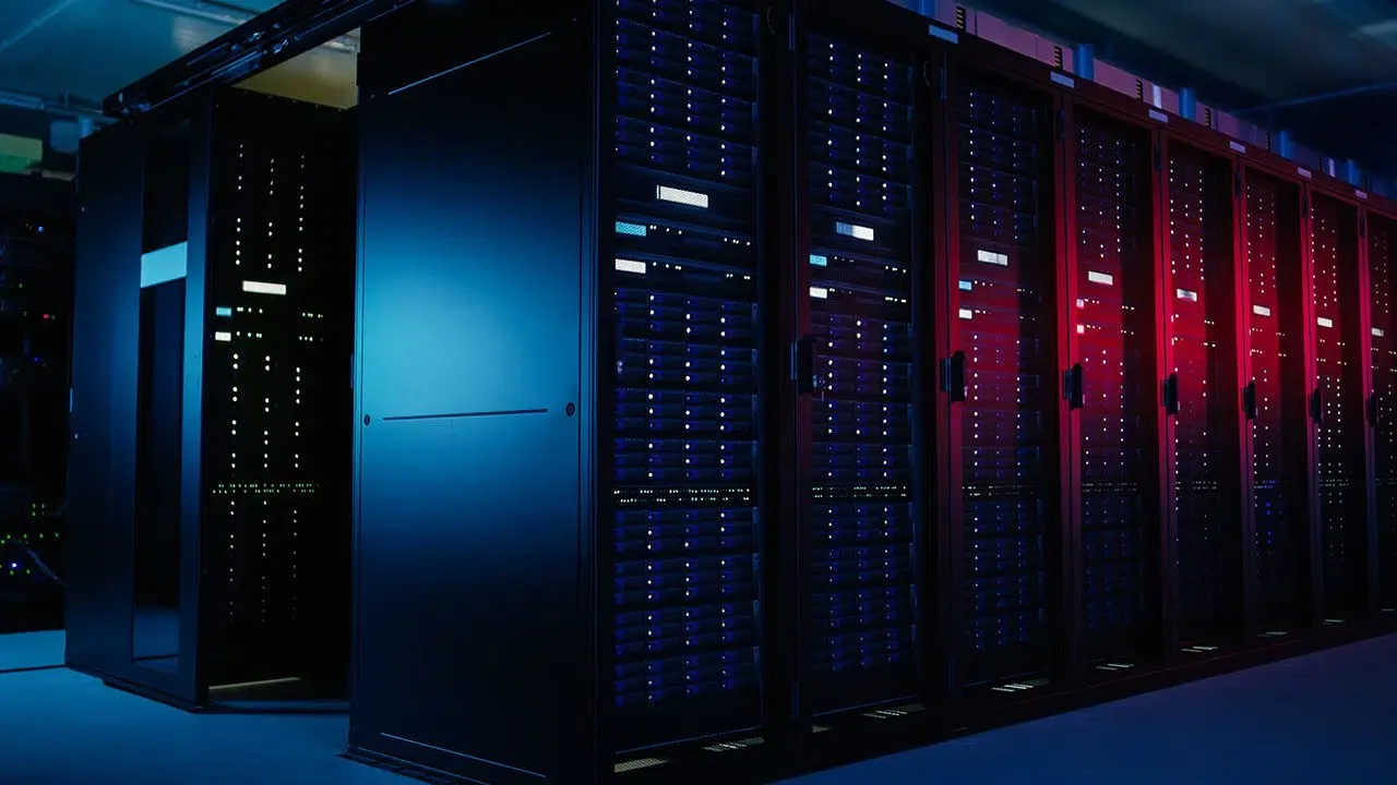 Server racks in a data center managed by LinTechIT